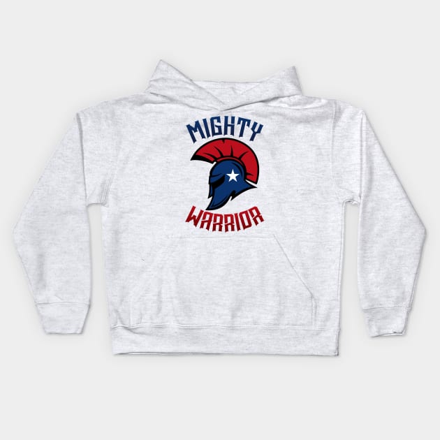 MIGHTY WARRIOR Kids Hoodie by SONofTHUNDER